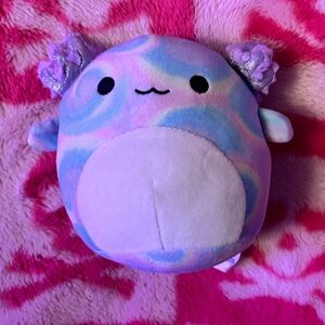 Axolotl Squishmallow tie-dye design 6”